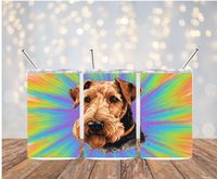 Tumbler - Shiniy Airedale - Creativfabrica und Funny Dog