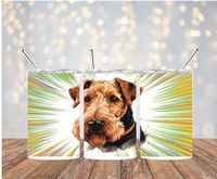 Tumbler Shiniy Airedale 2 - Creativfabrica und Funny Dog